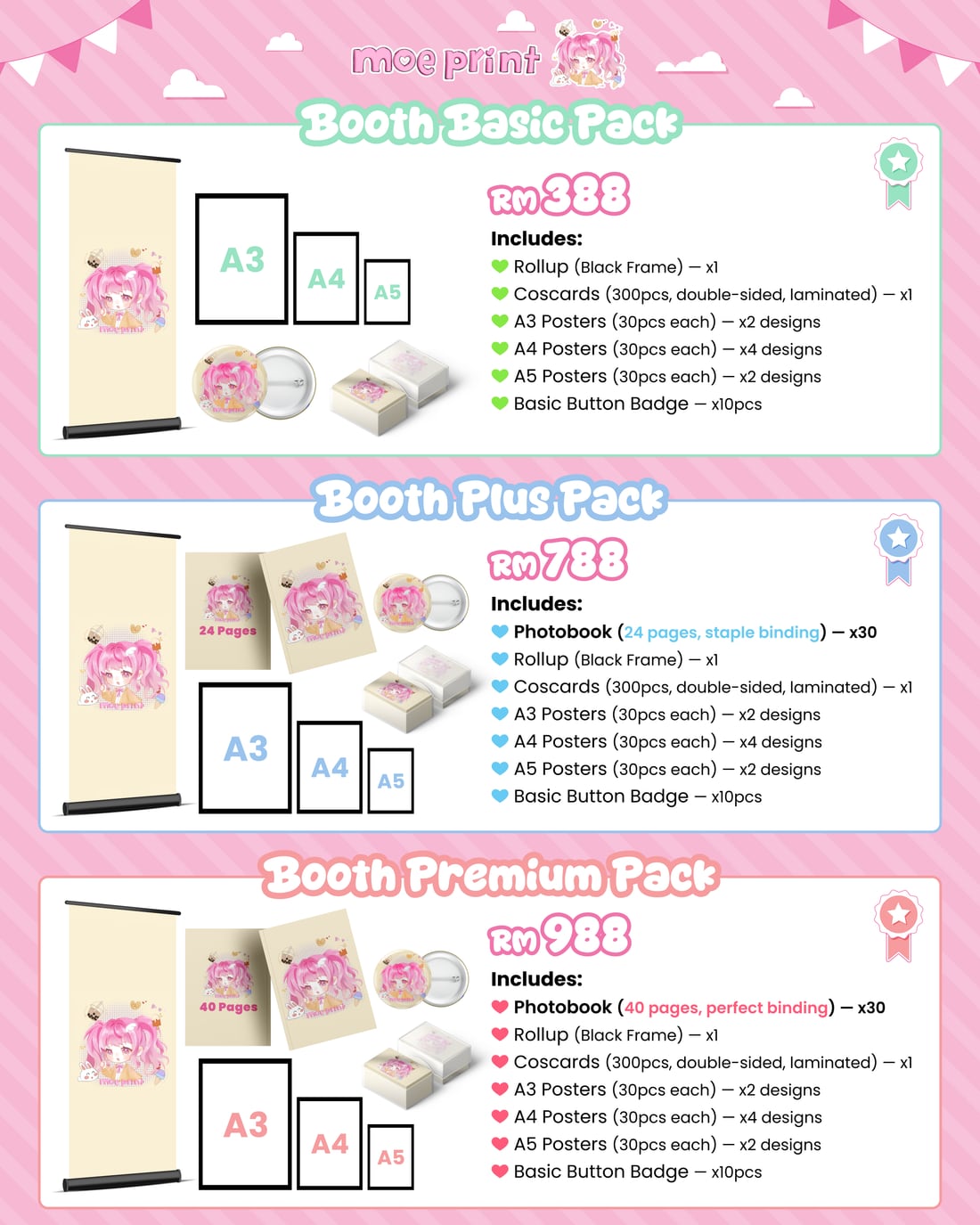 Moe Print booth package promotion