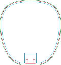 Rounded-square HF002 fan outline