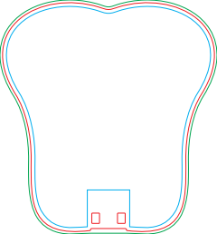 Shaped HF003 fan outline